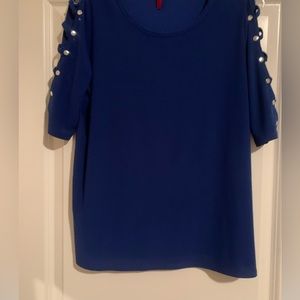 Love Scarlett Top Cut Out Studded Short Sleeves
